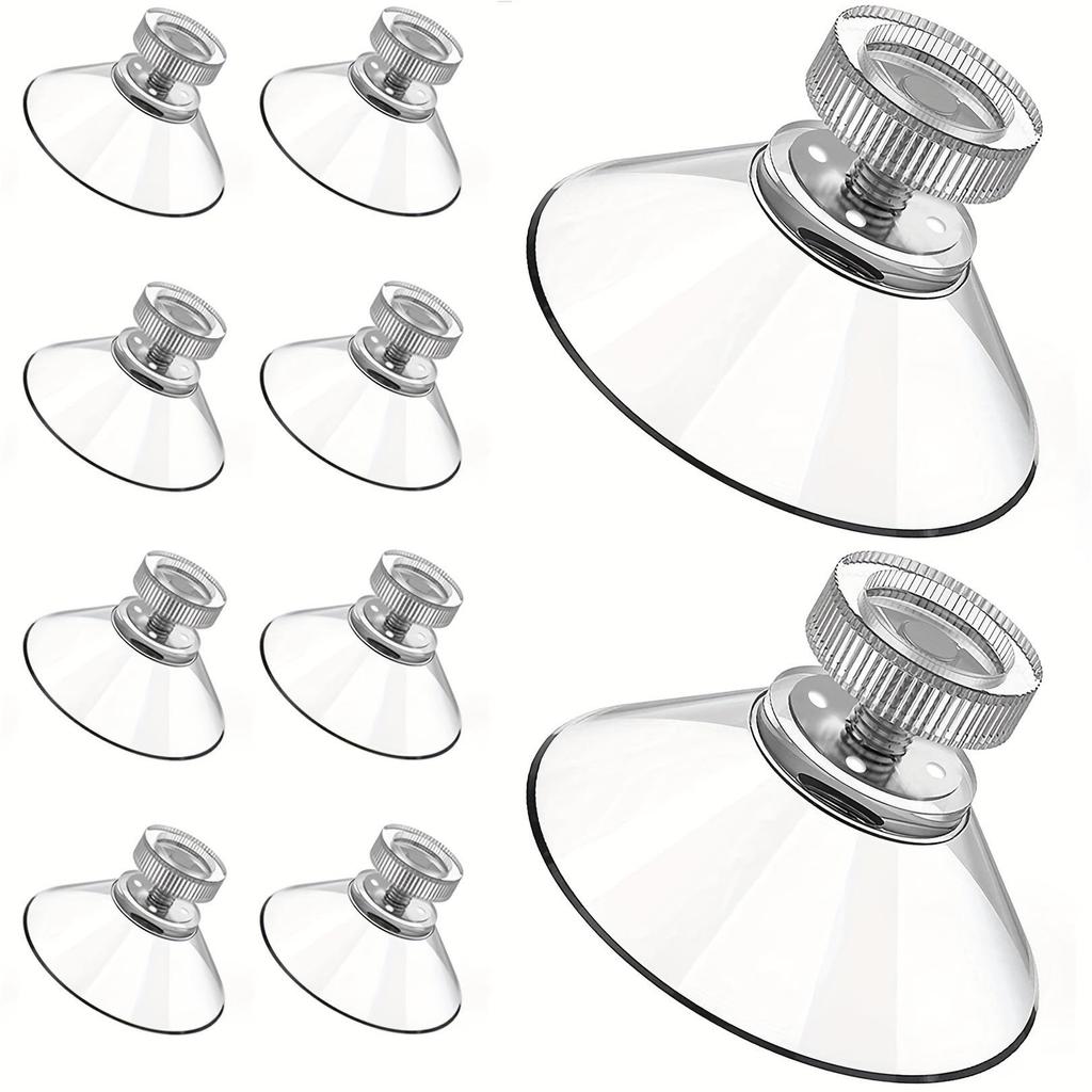 Umweltfreundliche transparente PVC-Glas-Saugnapf mit M4/M6/M8-Gewindestange und rutschfestem Fußpolster
