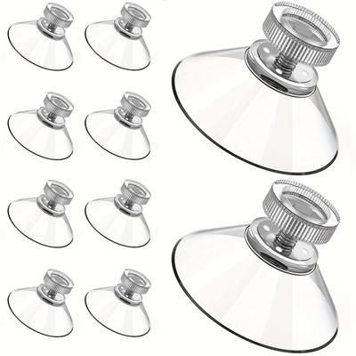 Ventuză din Sticlă PVC Transparentă Ecologică cu Tija Filetată M4/M6/M8 și Talpă Anti-alunecare
