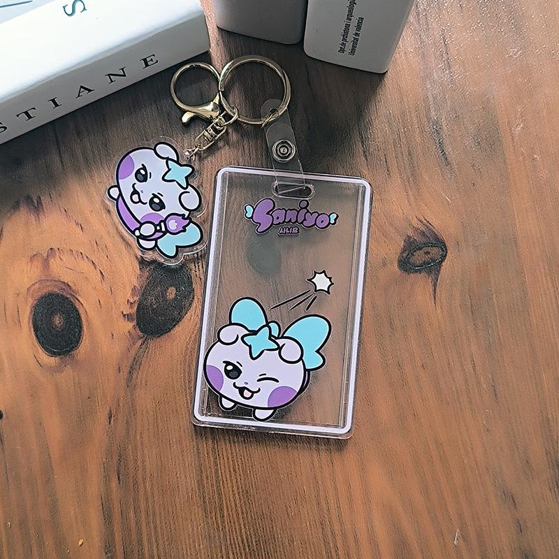 Aniteez Card Holder Keychain Keyring Acrylic Characters Photocard Sleeves Hongjoong Seonghwa Yunho Yeosang Keychain