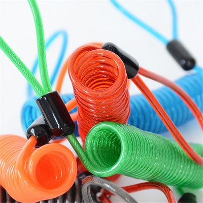 2.5m Safety Scooter Anti-theft Security Reminder Bicycle Lock Rope Bold Spring Cable Motorcycle Alarm Helmet Wire