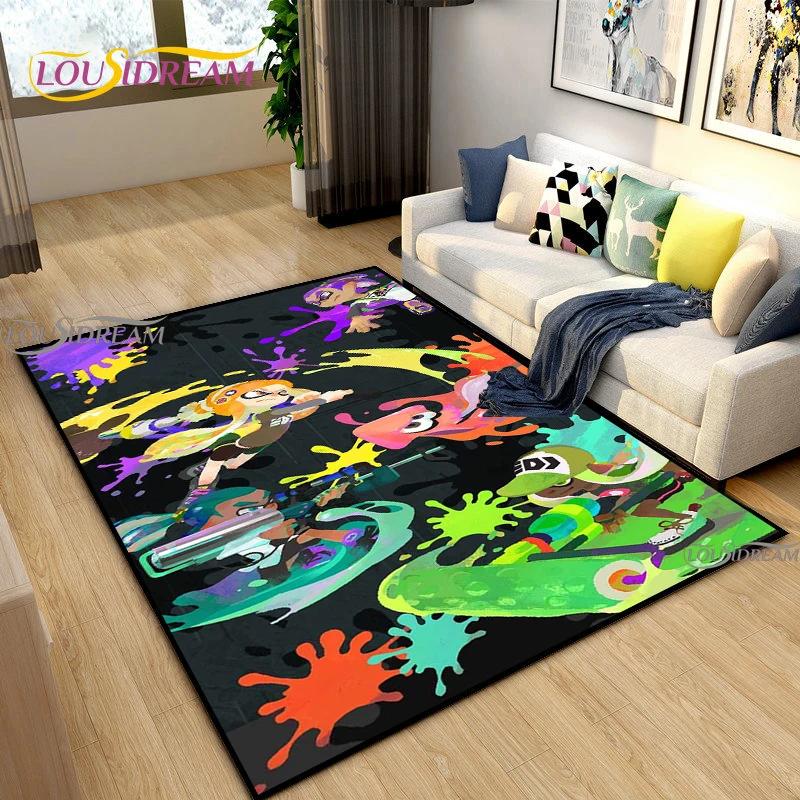 

Splatoon Game Cartoon Carpet for Living Room Bedroom decor Area Rugs Kitchen Un-slip Floor Mat Alfombra Birthday gift Poster Mat 40cm x 60cm
