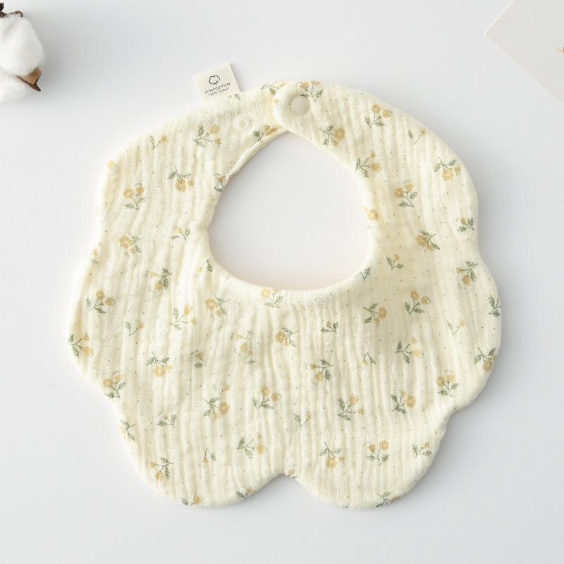 

360-Degree Pure Cotton Petal Baby Drool Bib
