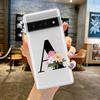For Google Pixel 10 Pro 10A Phone Case Pixel 9 Pro XL Pixel 8 Pro 9A 8A 7A 7 6A 6 Pro Soft TPU Cover Flower Letters S