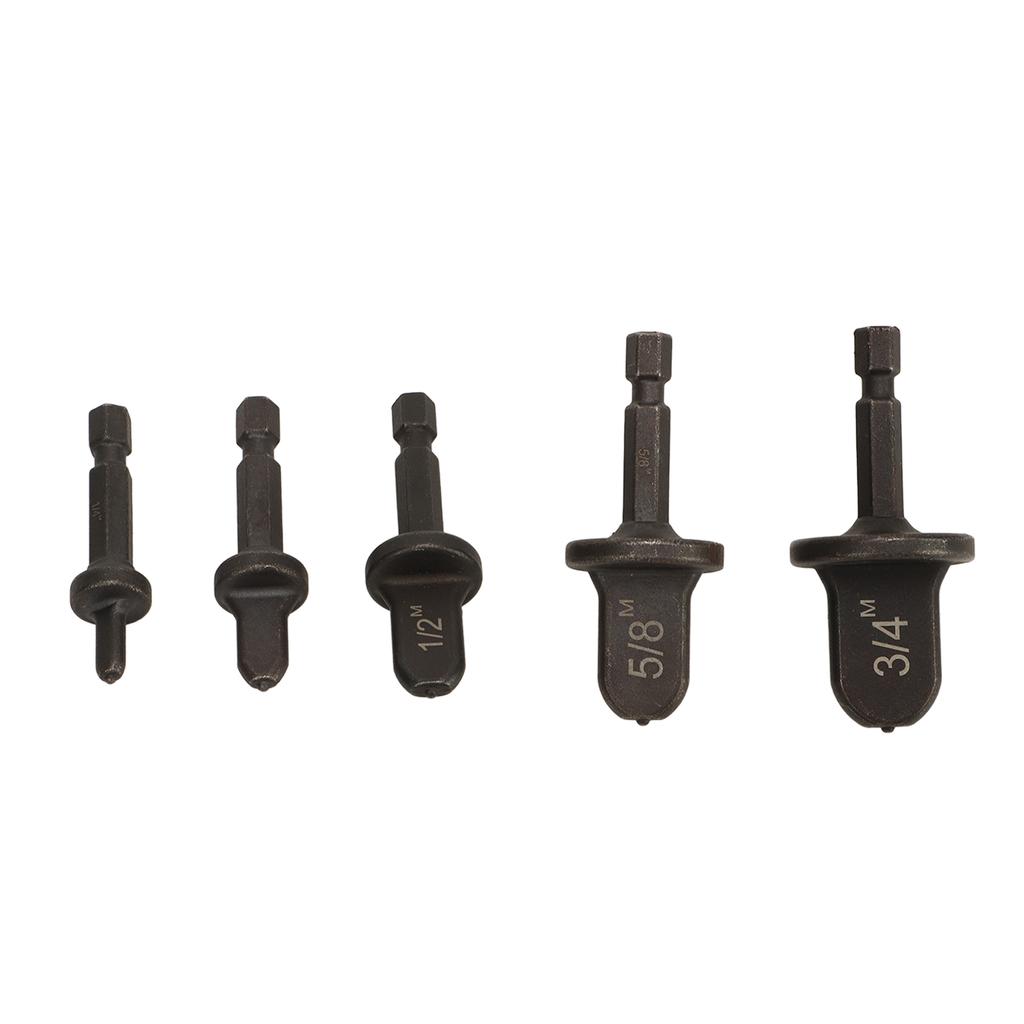 5pcs Copper Tube Expander Copper Pipe Swaging Tool Drill Bit Set for Air Conditioner Repair