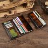 Men's Wallet, Hand Painted and Worn, with A Long Leather Top Layer and A Casual Wallet Made of Genuine Leather with Multiple Card Holders