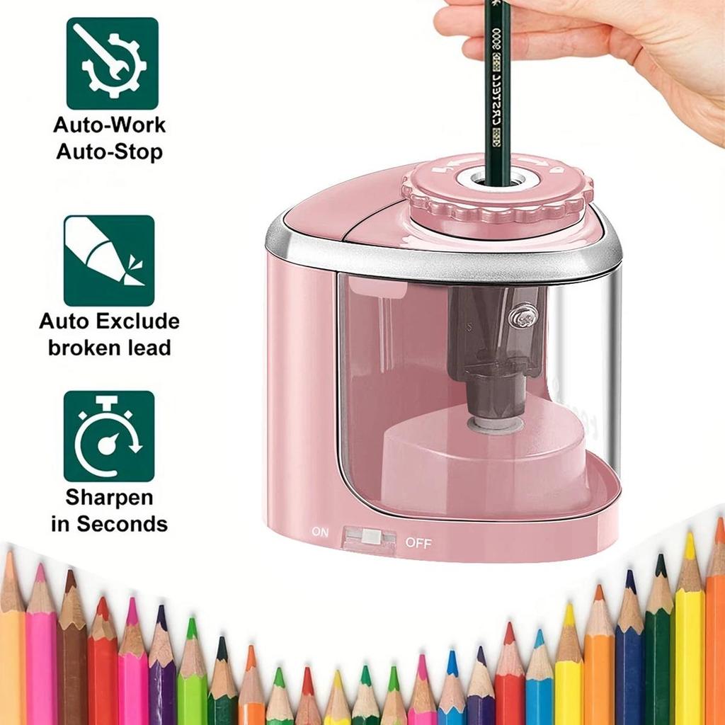 Automatic Pencil Sharpener Portable Electric Pencils Sharpener Colored Pencils Sharpener For Students School Stationery Supplies
