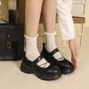 [Star of the Same Style] Horse Speedism 2025 Versatile Mary Jane Shoes Height-increasing Platform Shoes Small Leather Shoes Single Shoes Women's S