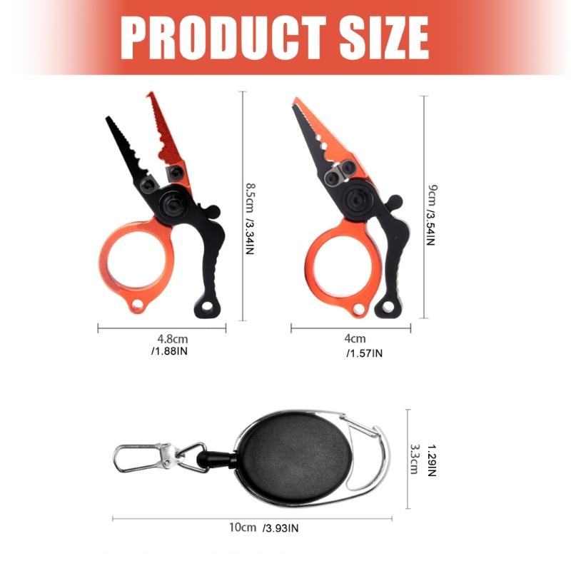 Aluminum Alloy Fishing Pliers Hook Remover Outdoor Fish Line Cutter Tool Comfortable Grip Scissors Fishing Accessories