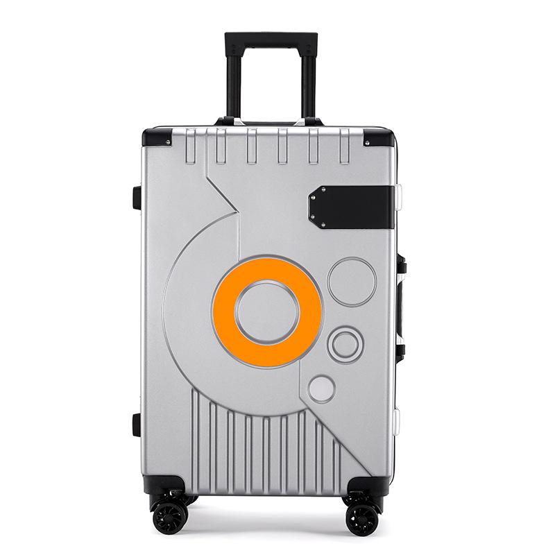 Large Capacity 20''/24'' Aluminum Frame Suitcase with Universal Wheels & Drop-Resistance