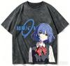 2026 BOCCHI THE ROCK! Ryo Yamada Anime Washed T-shirt Men Women Vintage Oversized Streetwear Harajuku Casual Cotton Tee