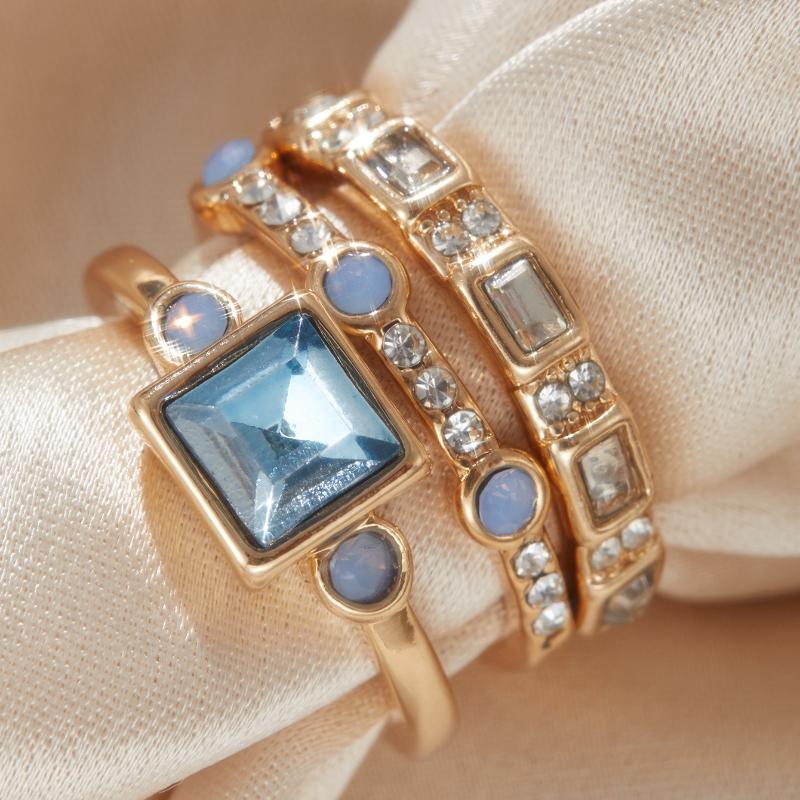 Европейская и американская мода Геометрическое кольцо с инкрустацией цирконами, многослойное, женские, персонализированные, классические, праздничные аксессуары 7