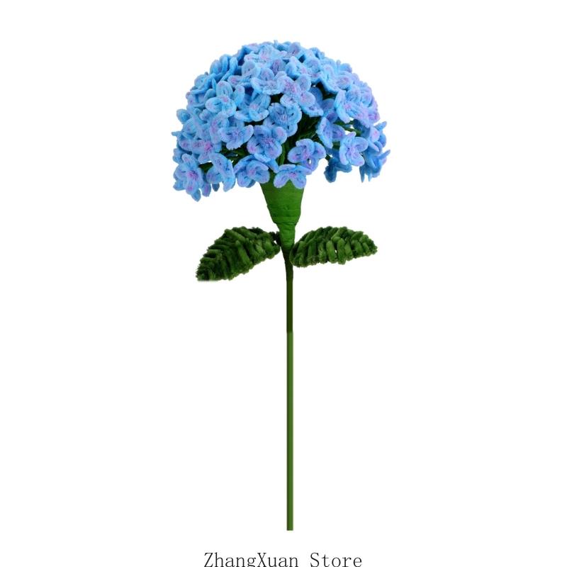 

3XUF Plush Stems Flower Craft Set with Instruction for Wedding Table Centerpieces синій