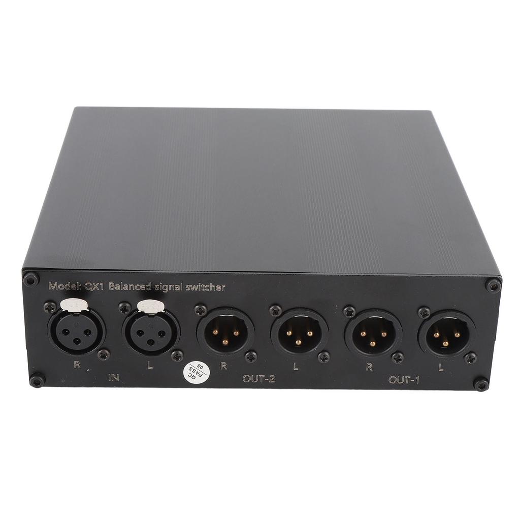 Sound Source Signal Switch Box 1 in 2 Out HiFi XLR Signal Lossless Transmission Impact Proof Sound Splitter Box