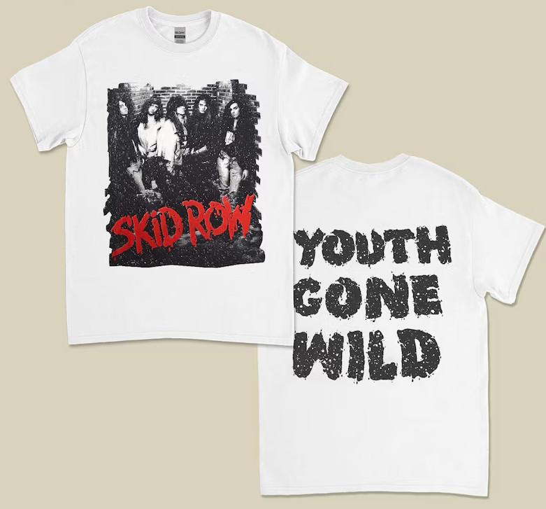 

Vintage Skid Row Metal Rock Concert Tour 1989 T Shirt - Double Sided S