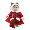 Charming Vinyl Silicone 16'' Lifelike Reborn Doll Baby With Festive Christmas Outfit