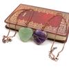 Hand-Wound Woven Tiger Stone Heart-Shaped Love Rough Stone Natural Crystal Stone Necklace N549