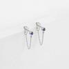 eManco Tassel Colorfast Rhinestone Earrings - European & American Light Luxury, Personalized & Versatile Studs