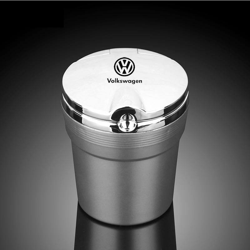 Для VOLKSWAGEN Автомобильная пепельница со светодиодной подсветкой Портативный бездымный подстаканник Для Volkswagen VW Jetta Polo T5 T4 Golf 7 5 Caddy Passat