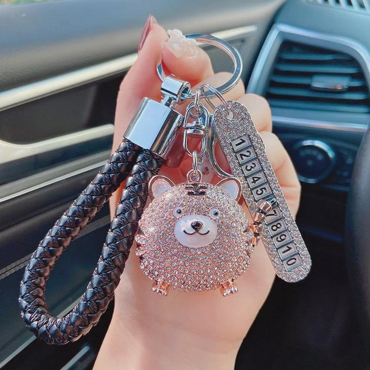 Cute Diamond Tiger Keychain & Bag Pendant