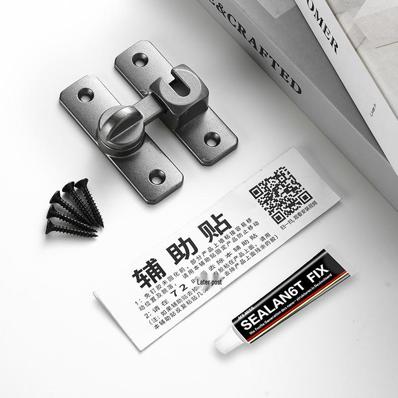 Diebstahlsicherer Türschnapper aus Aluminiumlegierung, ohne Bohren, mit 90° & 180° Anschlag