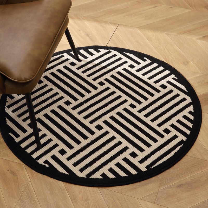 Thickened Non-slip Round Rug for Coffee Table, Bedroom, or Study Chair - Dustproof Floor Mat