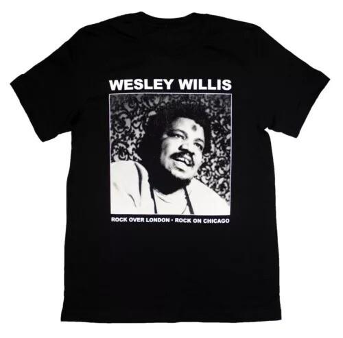 VTG Rock On Chicago Wesley Willis Shirt Short Sleeve Black Unisex S-5XL Unisex T-Shirt XL