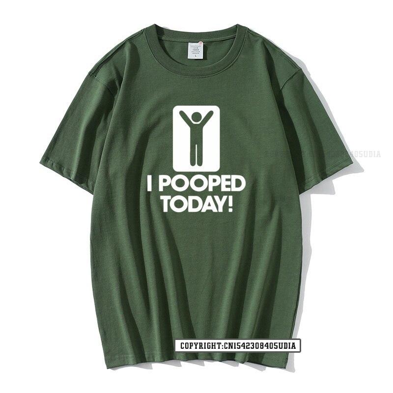 

Mens TShirts I Pooped Today Funny Cotton Male Harajuku Vintage Cool Retro Homme T Shirts For Men Cool Tops Tees Cute Cotton S
