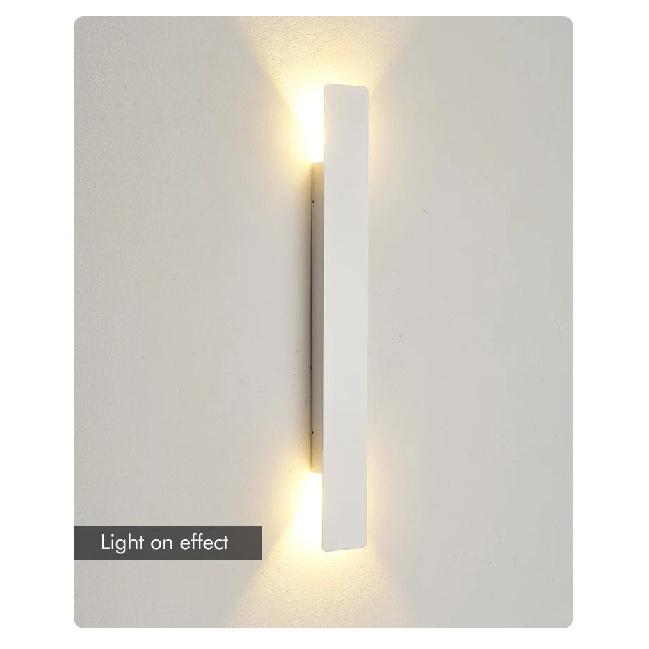 Outdoor Waterproof Wall Lamps Strip Aluminum Wall Lights 18W LED Black Wall Lamp Bedroom Exterior Outdoor Lighting Fixtures