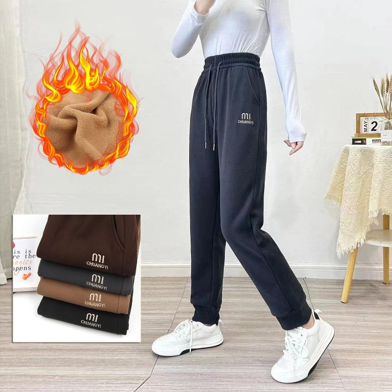Harlan pants women's radish pants thin pants women's fleece sweatpants autumn and winter women's pants leggings windproof pants