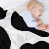 Cow Print Black and White Throw Blanket Cute For Decorative Sofa Thermal Thermals For Travel Blankets