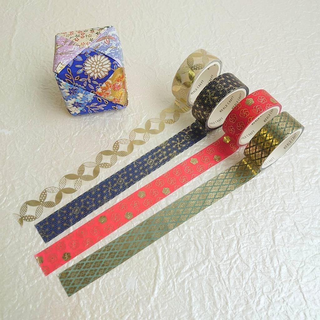 World Craft Yuzen Masking Hemp Leaf Tape, Pattern, YZ-MT15-002