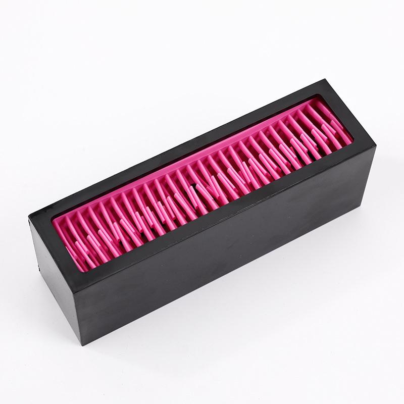 

Makeup Brush Holder Organizer Silicone Ventilate Air Drying Rack Horizontal Box Full Size Eyeliner Paint Pen Upright Container розы красного
