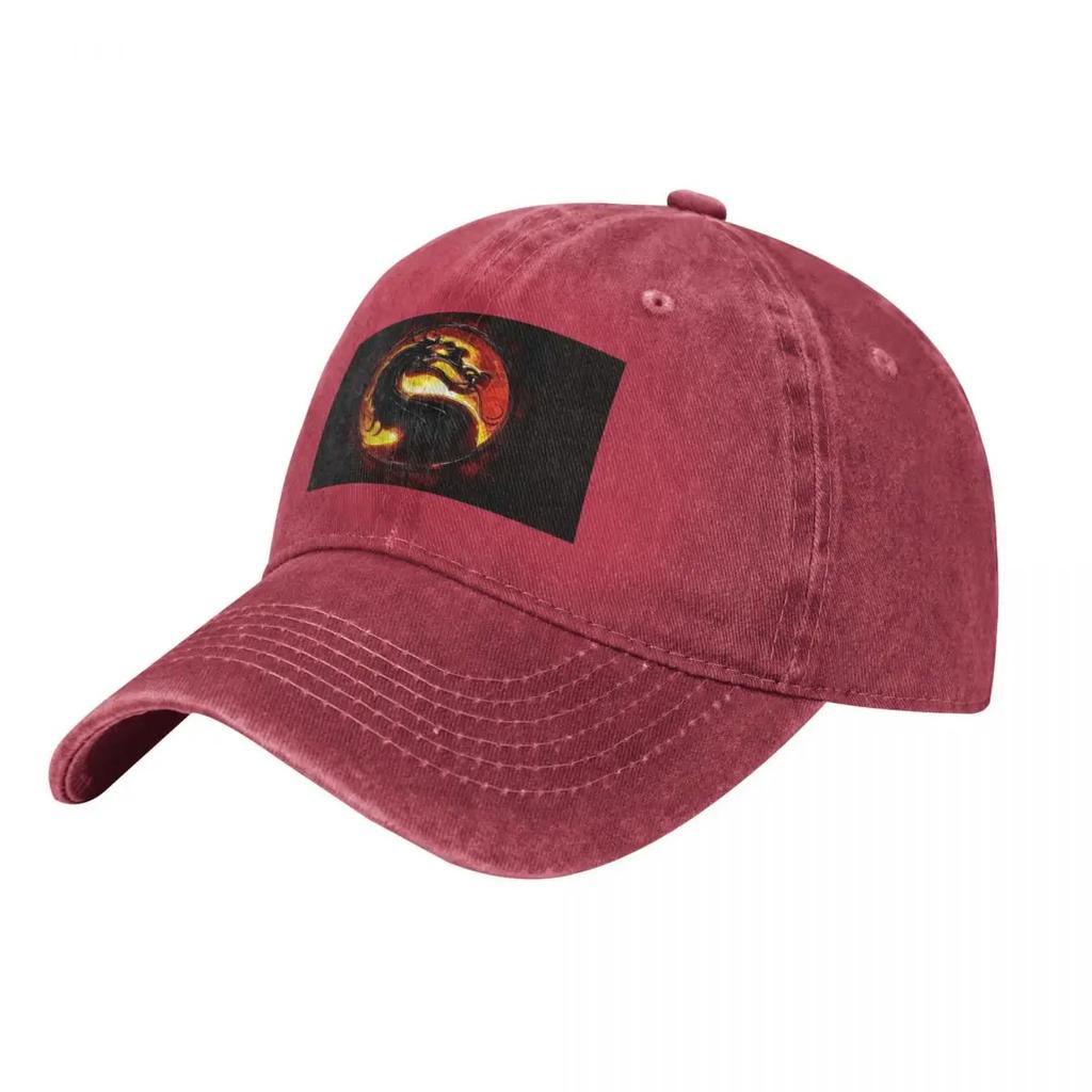 Mortal Kombat Baseball Caps Fashion Washed Denim Hats Outdoor Adjustable Casquette Sports Baseball Cowboy Hat for Unisex