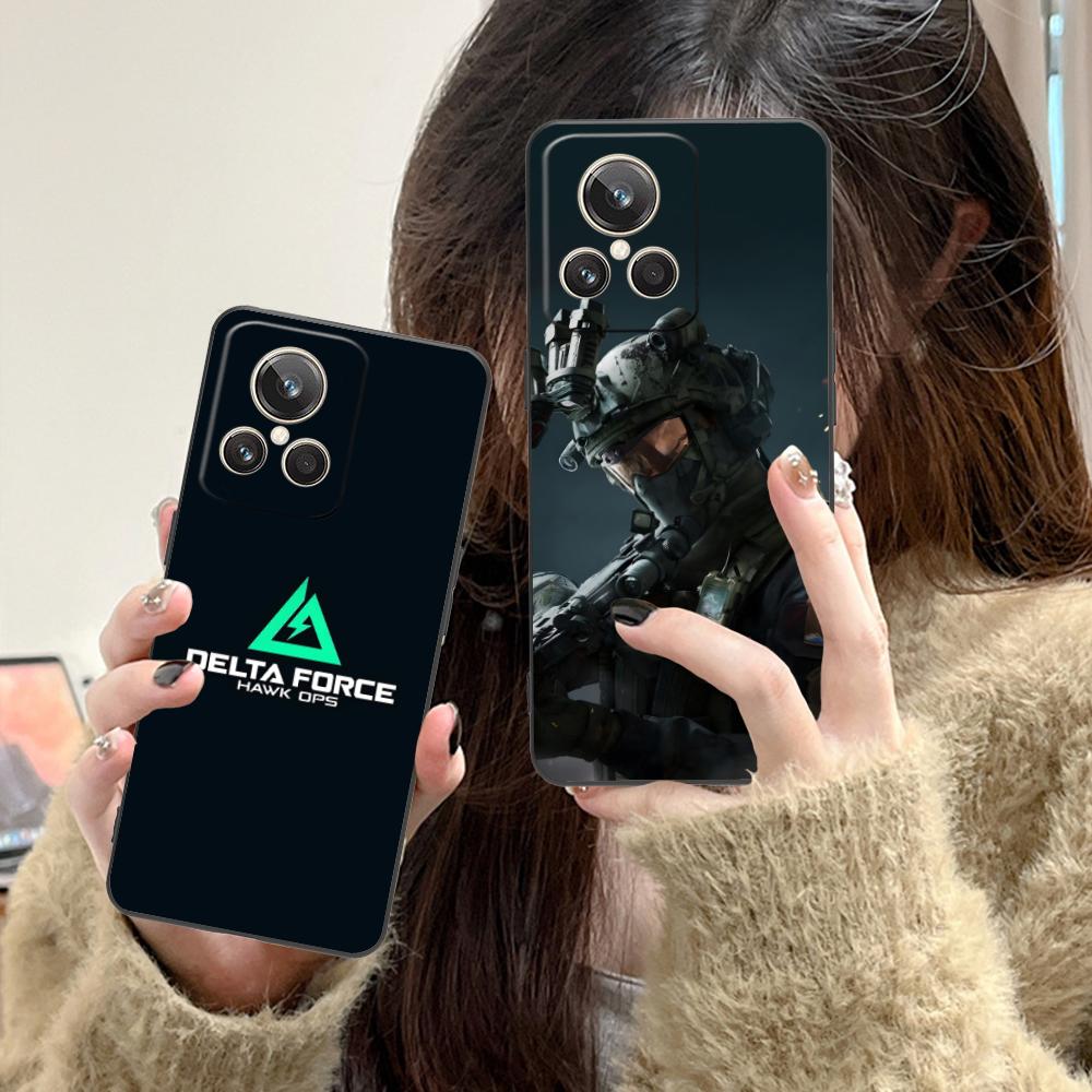 Game Delta Force Matte TPU Mobile Phone Case for Realme 15 14 13 12 11 10 9 Pro Plus T i Lite 5G Colorful Printing Cover