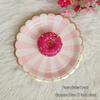 OIMG Disposable Hot Stamping Pink Paper Plates