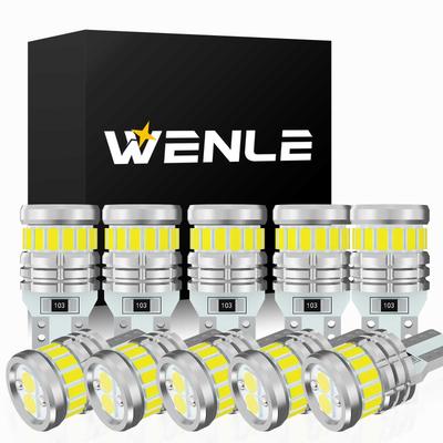 WENLE Super Bright T10 LED Bulb 6000K White 12V 120lm Pack of 10 Omnidirectional