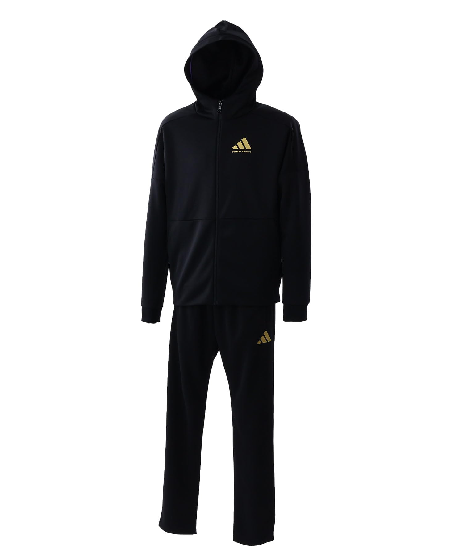 

Combat Genuine Jersey Tracksuit Set Top and Bottom Set Unisex [Adidas Sports] TR-74 Men s (L, Черный/Золотой)