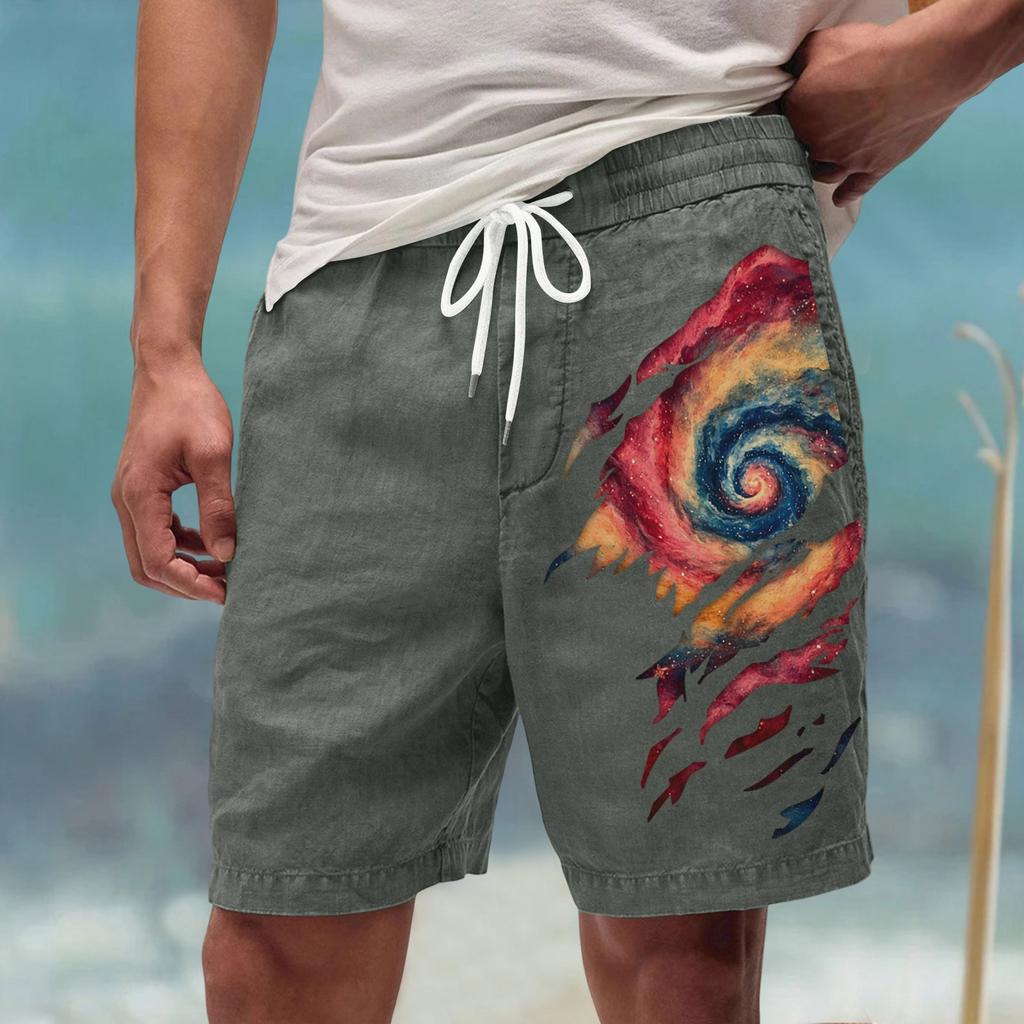 Męskie letnie, duże, swobodne, luźne spodnie sportowe, szorty plażowe
