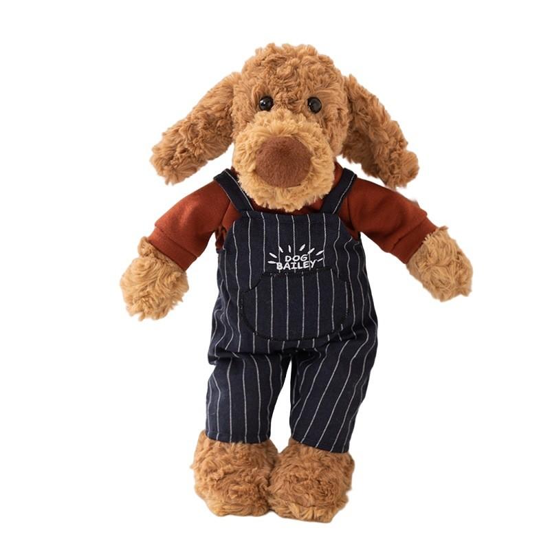 Animal Plush Dog Doll With Clothing Design For Kids Gift