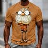 Fashion Men's Old Man T Shirt Short Sleeve T Shirt 3D Print Crew Neck Shirt Exaggerated Designer Club Party T-shirts