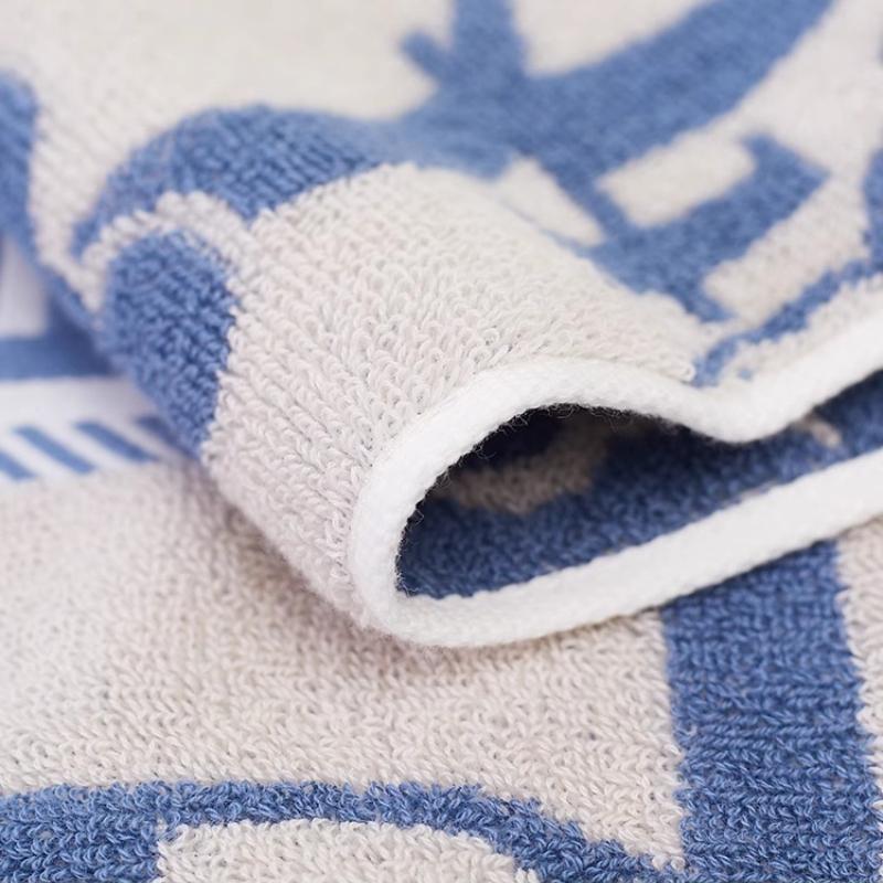 34 X 74cm Cute Cotton Hand Towels Pack of 2, Cartoon Animal Soft Towel for Women Girls, 100% Cotton Cherry Decorative Towels for Bathroom