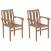 Day and Night - Day and Night Stackable Garden Chairs 2 Units Solid Teak Wood