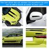 Augeny 6PCS Car Hood & Side Stripe Decals, Modified Auto Rearview Mirror Decal, Universal Graphic Stripe Decor For Car Skirt Roof Bumper (Style1,