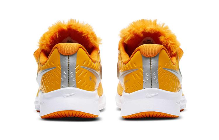 Kids' Sneakers Nike Star Runner 2 Slip Resistant Cushioning Low top Kids' Running Shoes Silver Yellow