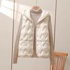 European large size autumn and winter new fashion foreign style design hooded small man thickened thermal cotton vest vest vest woman