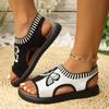 Fashion Women Flat Sandals Mesh Fish Mouth Casual Low Heels Sandals New Summer Platform Shoes Women Sports Wedges Beach Comfort Sandals