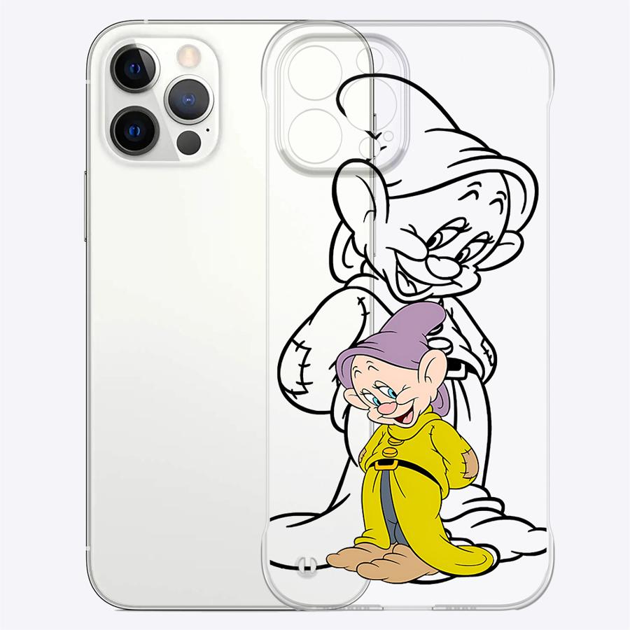 Capa de Celular Branca de Neve e os Sete Anões para Apple iPhone 15 16 Pro Max 13 14 Plus 12 11 Pro plus Fosca