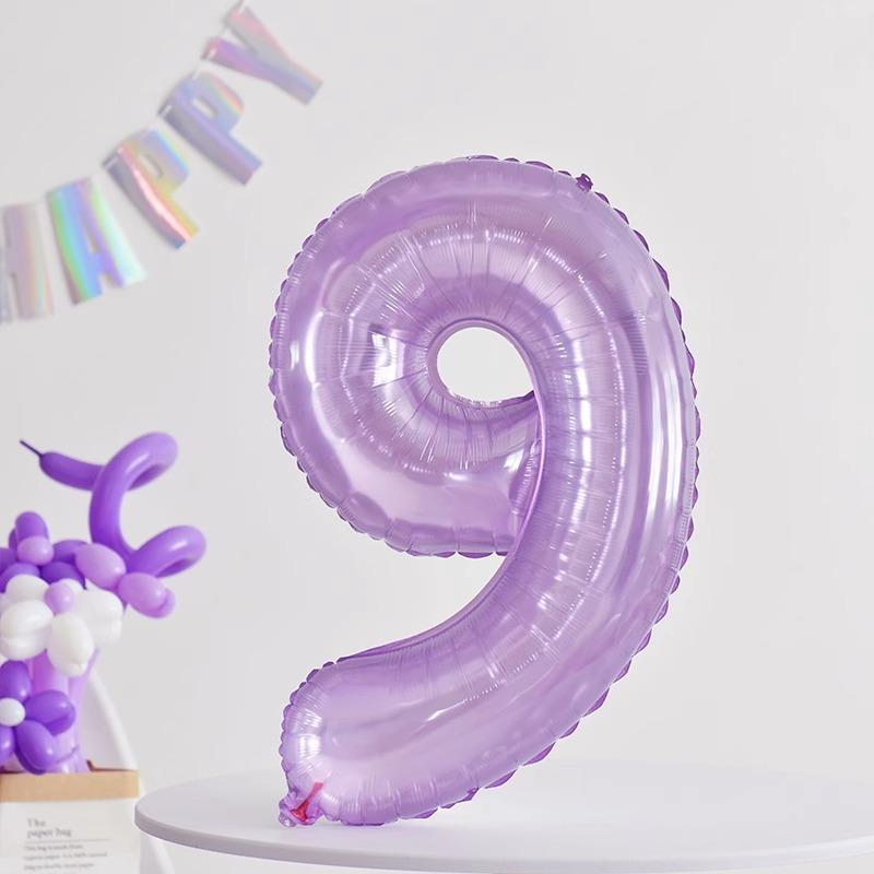 

32 Inch Purple Crystal Jelly Colored Digital Balloon for Children s One-year Party Decoration and Photography Props 32inch