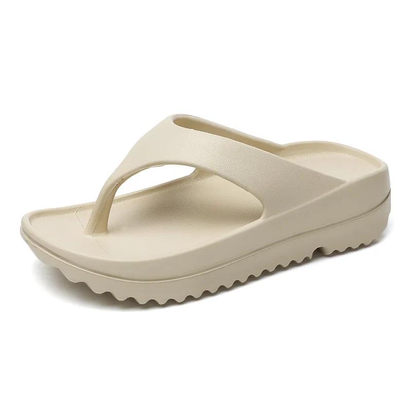 Fashion Summer Fashion Flip Flops For Women 2025 New Thick Soles Beach Sandals Comfort Soft Outdoor EVA Slippers