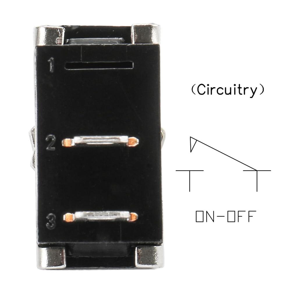 Heschen Metal Toggle Switch Flick Flip, KN3D-101, 12V 25A On/Off 2 Positon 2 Pin for Car Dash Light